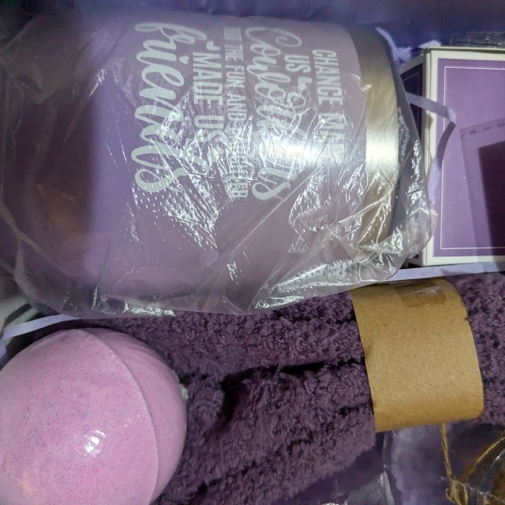 Purple Bath Soak & Bubbles Collection Gift Set NIB - Picture 4 of 5